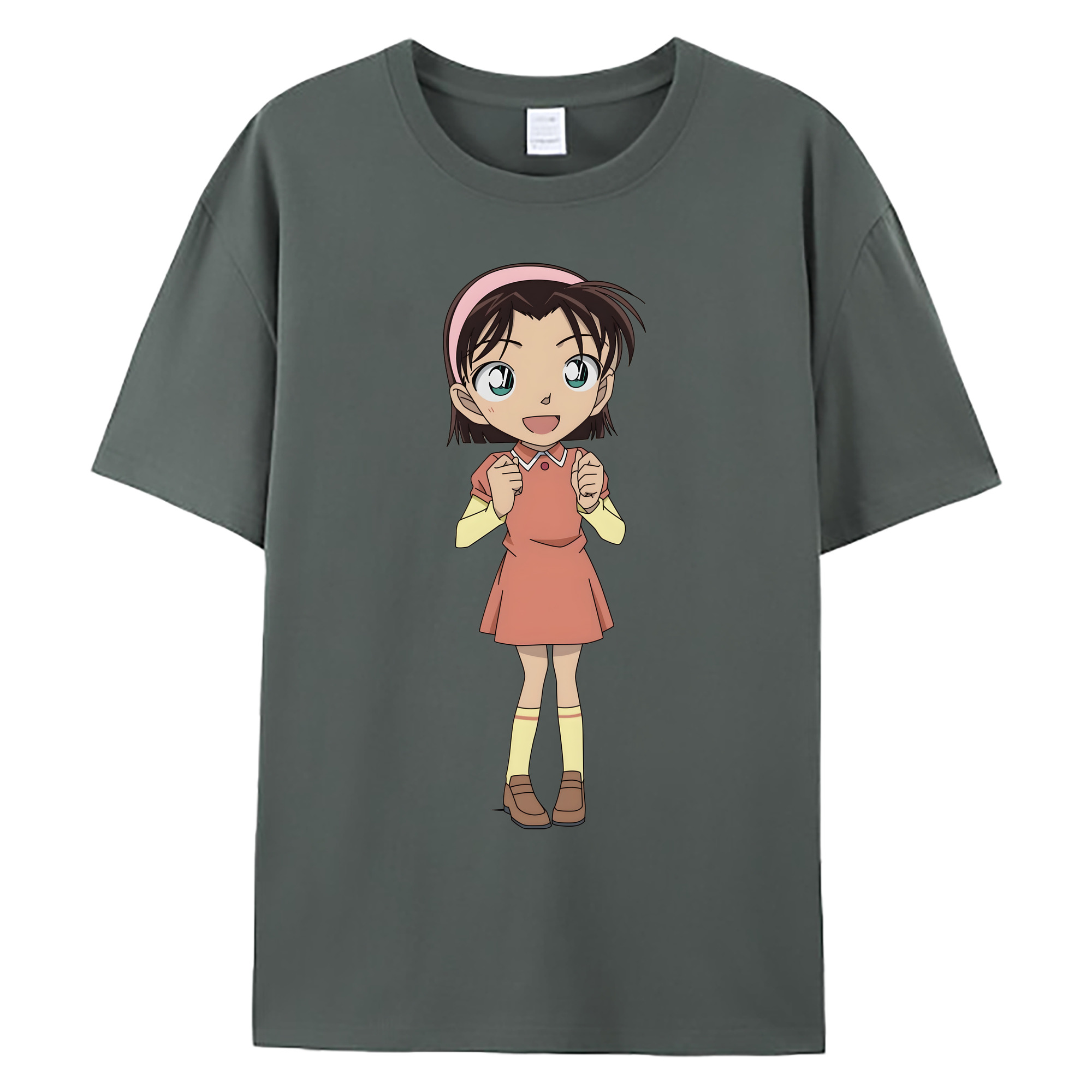 （画像用） 名探偵コナン 吉田 歩美 よしだ あゆみ Detective Conan my Yeager 綿100％ メンズ半袖Tシャツ｜肌触りやわらか＆通気性